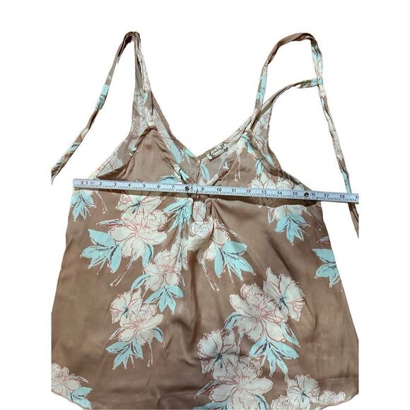 Free People Line Up Halter Cami Top Womens Floral Crisscross Front Sz S - Picture 6 of 9